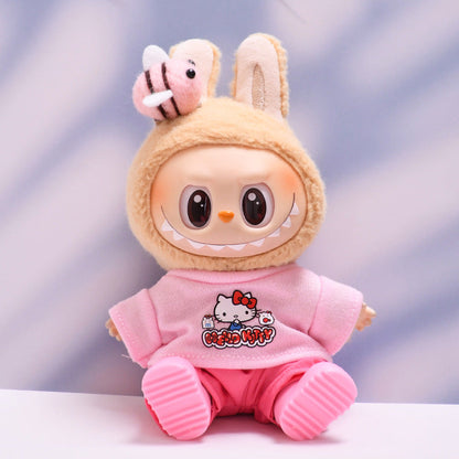 Clothes Only】Buzz into Fun with the 17cm Labubu Doll Bee T-Shirt Set - Adorable, Trendy & Perfect for Playtime Adventures!