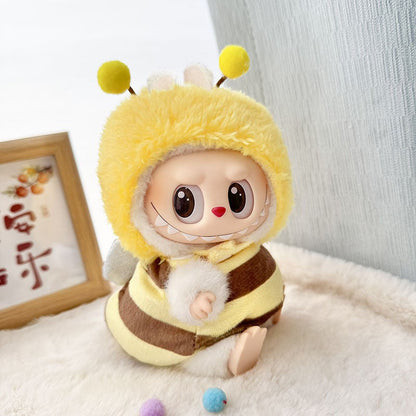 Clothes Only] Fun Shark Bee Dinosaur Ensemble for 17cm Labradoodle – Unleash the Cuteness in Every Celebration