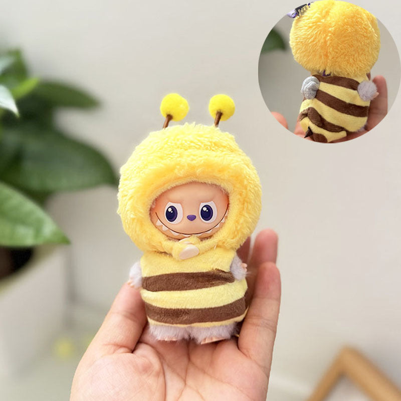 Mini4Dela Bubu Vinyl Face Plush Blind Box Doll Clothes Dinosaur Shark Little Chanel Style Little Nose Baby Clothes