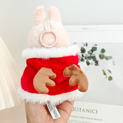 Clothes Only）Adorable 17cm Labubu Doll Christmas Outfits: Cozy Cape, Sweater & Hat Set - Perfect for Holiday Fun