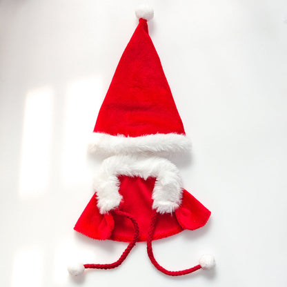 Clothes Only）Adorable 17cm Labubu Doll Christmas Outfits: Cozy Cape, Sweater & Hat Set - Perfect for Holiday Fun